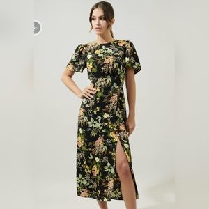 Night Bloom Floral Midi Dress from Sugar Lips